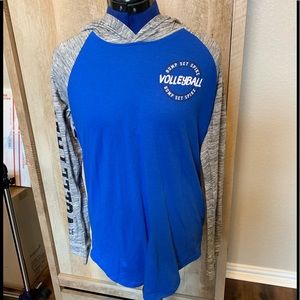 Justice volleyball tee shirt hoodie. Never worn!